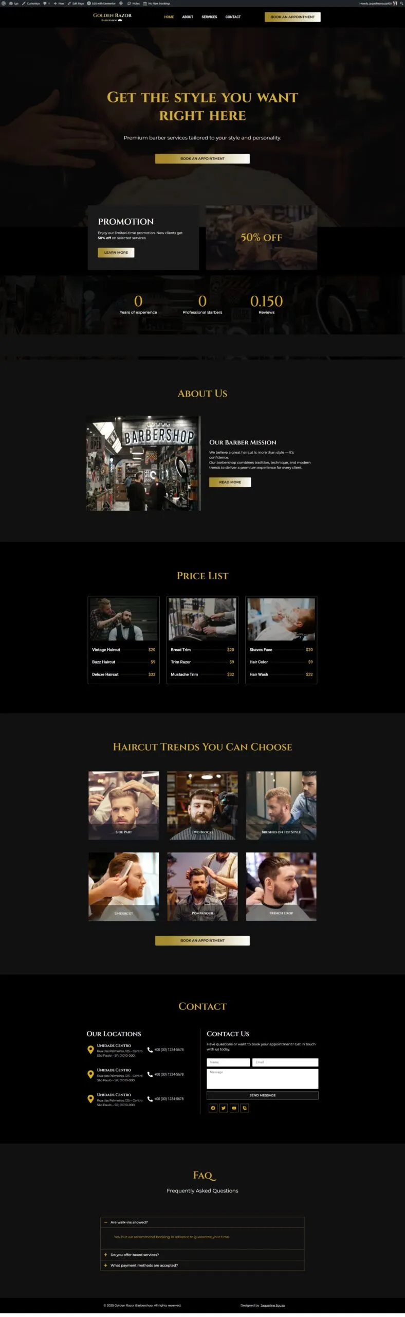 Preview do projeto Golden Razor